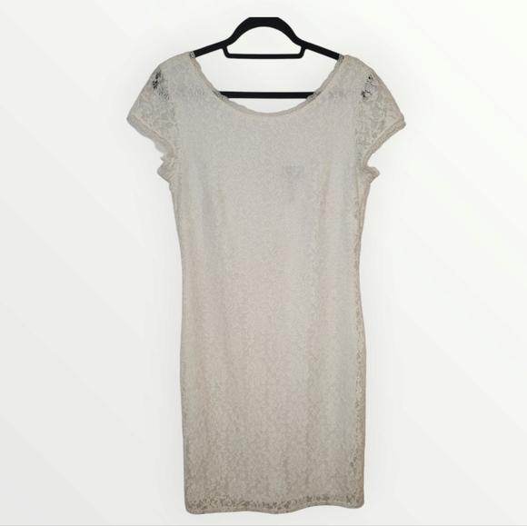 Laundry By Shelli Segal Dresses & Skirts - Laundry by Shelli Secal style Ly14666creme white ivory lace dress 10 Sundress